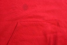 画像7: 80s USA製 EAGLES EASTWOOD マスコット ひび割れプリント スウェットパーカー 赤 XL★フーディー RUSSELLラッセル (7)