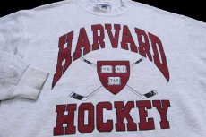 画像3: 90s USA製 Leeリー HARVARD HOCKEY スウェット 杢グレー M (3)