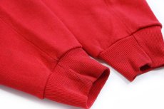 画像5: 80s USA製 EAGLES EASTWOOD マスコット ひび割れプリント スウェットパーカー 赤 XL★フーディー RUSSELLラッセル (5)