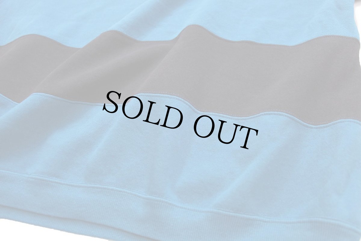 画像5: 90s USA製 Hanes Signature ツートン 切り替え スウェット 青×黒 XXL★特大 (5)