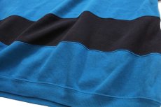 画像5: 90s USA製 Hanes Signature ツートン 切り替え スウェット 青×黒 XXL★特大 (5)