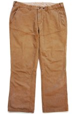 画像2: 00s ポロ ラルフローレン ダブルニー コットン ダック地 ワークパンツ 茶 W38★B (2)
