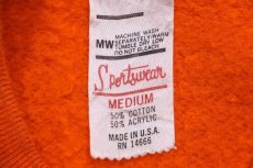 画像4: 70s USA製 Sportwear 無地 スウェット オレンジ M★ブランク (4)