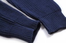 画像6: L.L.Bean 無地 ローゲージ コットンニット セーター 紺 XL-T (6)