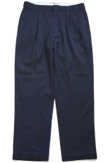 画像2: 80s USA製 Dickiesディッキーズ ツータック ワークパンツ 黒 W36 L30 (2)