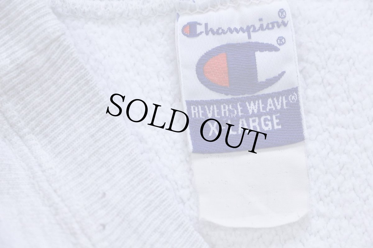 画像5: 00s Championチャンピオン I DONT CARE ワンポイント リバースウィーブ スウェット 杢グレー XL (5)