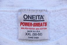 画像5: 90s USA製 サボテン サン スマイル ヤシの木 刺繍 スウェット 杢ホワイト XXL★特大 (5)