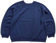 画像1: 80s USA製 DISCUS 無地 スウェット 紺 フェード XXL★特大 ブランク (1)