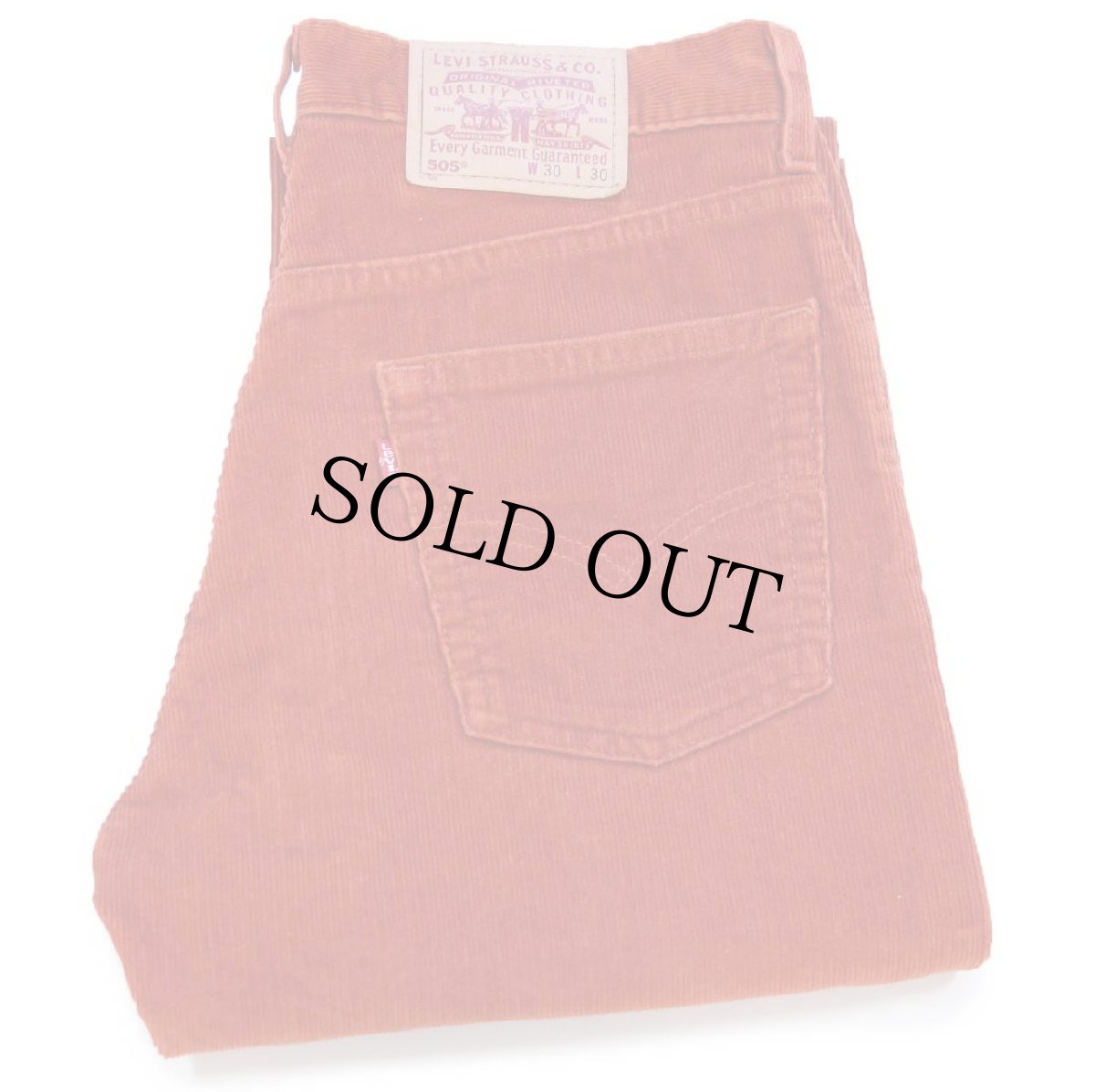 画像1: 00s Levi'sリーバイス 505 コーデュロイパンツ レンガ W30 L30 (1)
