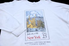 画像3: 80s U.S. POSTAL SERVICE New York ニューヨーク 切手 スウェット 白★USPS (3)