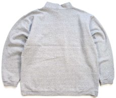 画像2: 90s USA製 The Cotton Exchange NBA CHICAGO BULLS シカゴ ブルズ 刺繍 スタンドカラー ハーフジップ スウェット 杢グレー XL (2)