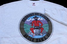 画像3: 90s USA製 GREGORY ST.CASINO BLACK HAWK.CO 両面プリント スウェット 杢ライトグレー L (3)