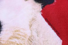 画像4: 90s Tultex パンダ アート スウェット 赤 M (4)