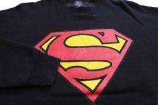 画像3: 90s USA製 DC COMICS スーパーマン ロゴ スウェット 黒 XL (3)