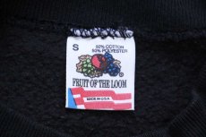画像4: 90s USA製 FRUIT OF THE LOOM 無地 スウェット 黒 S★ブランク (4)