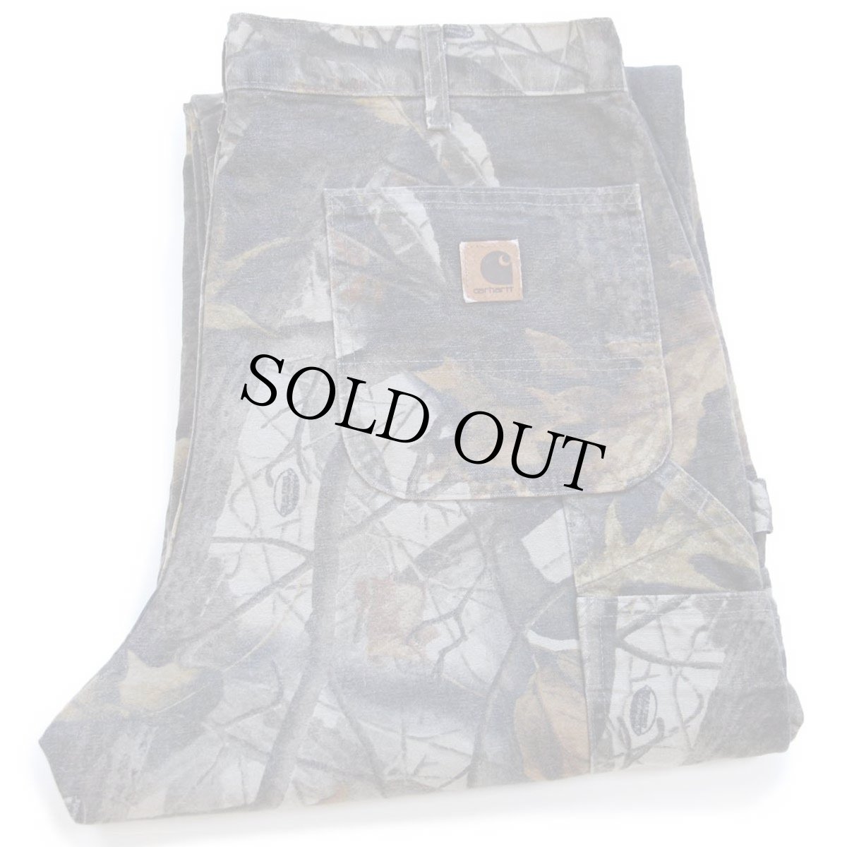 画像1: 00s メキシコ製 carharttカーハート REALTREE Hardwoods リアルツリーカモ ダック地 ペインターパンツ W38 L34 (1)