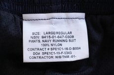 画像6: 16 米軍 U.S.NAVY RUNNING SUIT トレーニング ナイロンパンツ 紺 L/R★04 (6)