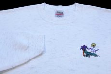 画像3: 90s USA製 サボテン サン スマイル ヤシの木 刺繍 スウェット 杢ホワイト XXL★特大 (3)