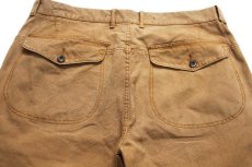 画像5: 00s ポロ ラルフローレン ダブルニー コットン ダック地 ワークパンツ 茶 W38★B (5)