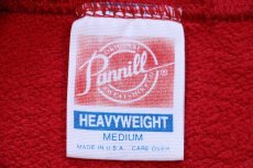 画像4: 90s USA製 乗馬 ハンドペイント アート スウェット 赤 フェード M (4)