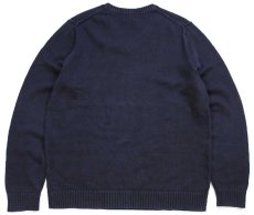 画像2: L.L.Bean 無地 Vネック コットンニット セーター 黒 XL-T (2)
