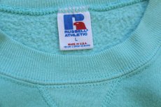 画像5: 80s USA製 RUSSELLラッセル AVALON アンカーマーク 前V スウェット ミント L (5)