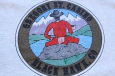 画像4: 90s USA製 GREGORY ST.CASINO BLACK HAWK.CO 両面プリント スウェット 杢ライトグレー L (4)