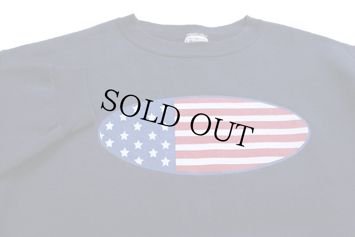 画像3: 90s USA製 Alore オーバル 星条旗柄 スウェット 濃紺 XL (3)