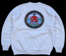 画像2: 90s USA製 GREGORY ST.CASINO BLACK HAWK.CO 両面プリント スウェット 杢ライトグレー L (2)