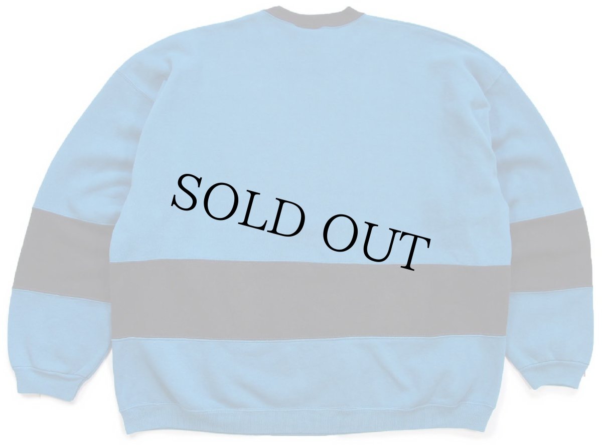 画像2: 90s USA製 Hanes Signature ツートン 切り替え スウェット 青×黒 XXL★特大 (2)