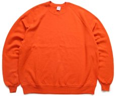 画像1: 80s USA製 JERZEES 無地 スウェット オレンジ 3X★特大 ブランク RUSSELLラッセル (1)