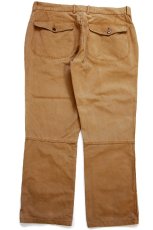 画像3: 00s ポロ ラルフローレン ダブルニー コットン ダック地 ワークパンツ 茶 W38★B (3)