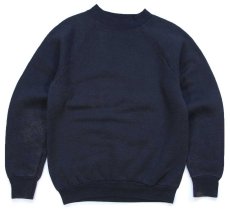 画像1: 90s USA製 FRUIT OF THE LOOM 無地 スウェット 黒 S★ブランク (1)