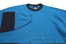 画像3: 90s USA製 Hanes Signature ツートン 切り替え スウェット 青×黒 XXL★特大 (3)