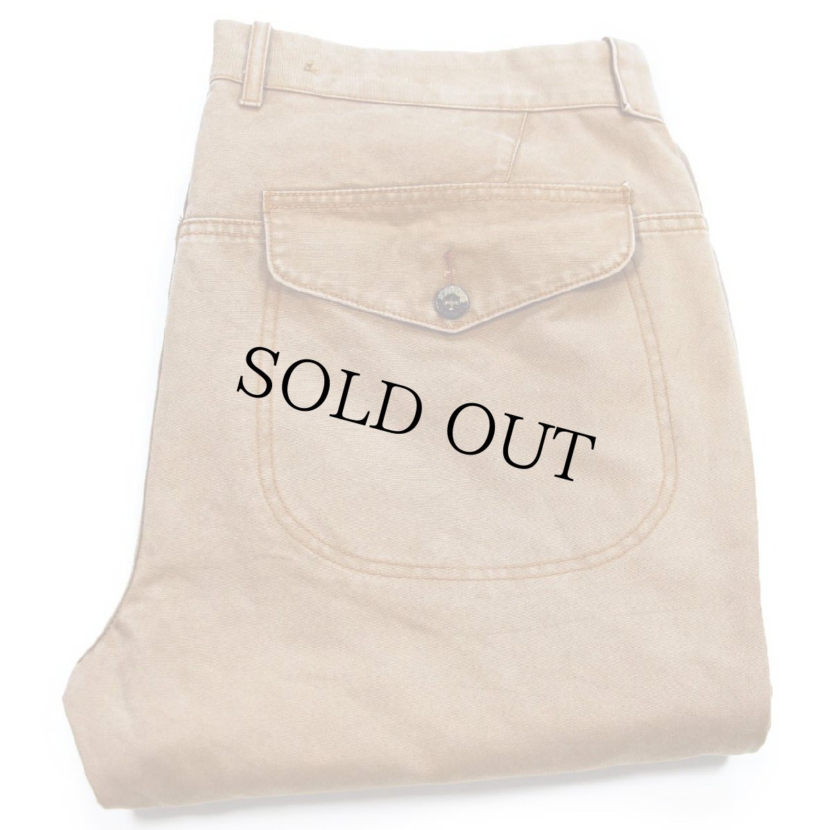 画像1: 00s ポロ ラルフローレン ダブルニー コットン ダック地 ワークパンツ 茶 W38★A (1)