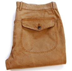 画像1: 00s ポロ ラルフローレン ダブルニー コットン ダック地 ワークパンツ 茶 W38★B (1)