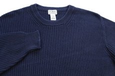画像3: L.L.Bean 無地 コットンニット セーター 濃紺 XL-R (3)