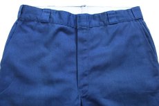 画像4: 80s USA製 Dickiesディッキーズ ワークパンツ 紺 W38 L29★874 (4)