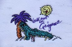 画像4: 90s USA製 サボテン サン スマイル ヤシの木 刺繍 スウェット 杢ホワイト XXL★特大 (4)
