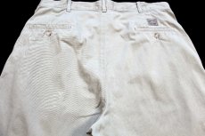 画像5: 90s USA製 ポロ ラルフローレン ツータック コットン チノパン カーキ W36 (5)