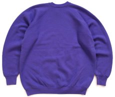 画像2: 80s USA製 FRUIT OF THE LOOM 無地 スウェット 紫 XL★ブランク (2)
