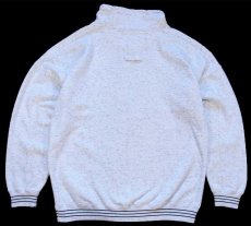 画像2: 80s Swingster Miller Genuine Draft ハイネック リブライン スウェット 杢ホワイト L (2)