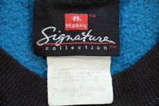 画像4: 90s USA製 Hanes Signature ツートン 切り替え スウェット 青×黒 XXL★特大 (4)