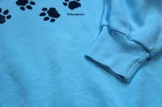 画像6: 80s My CAT Walks All Over Me! 足型 スウェット 水色 (6)