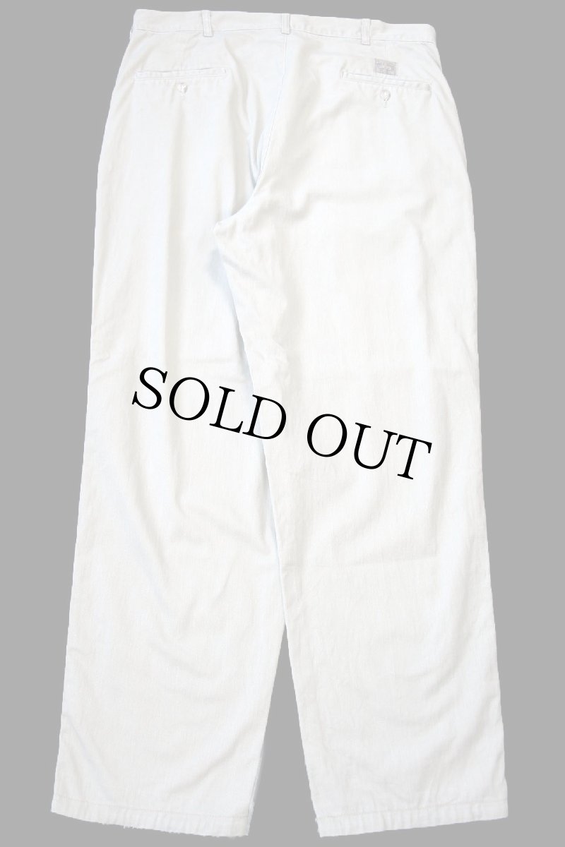 画像3: 90s USA製 ポロ ラルフローレン ツータック コットン チノパン カーキ W36 (3)