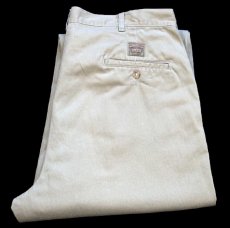 画像1: 90s USA製 ポロ ラルフローレン ツータック コットン チノパン カーキ W36 (1)