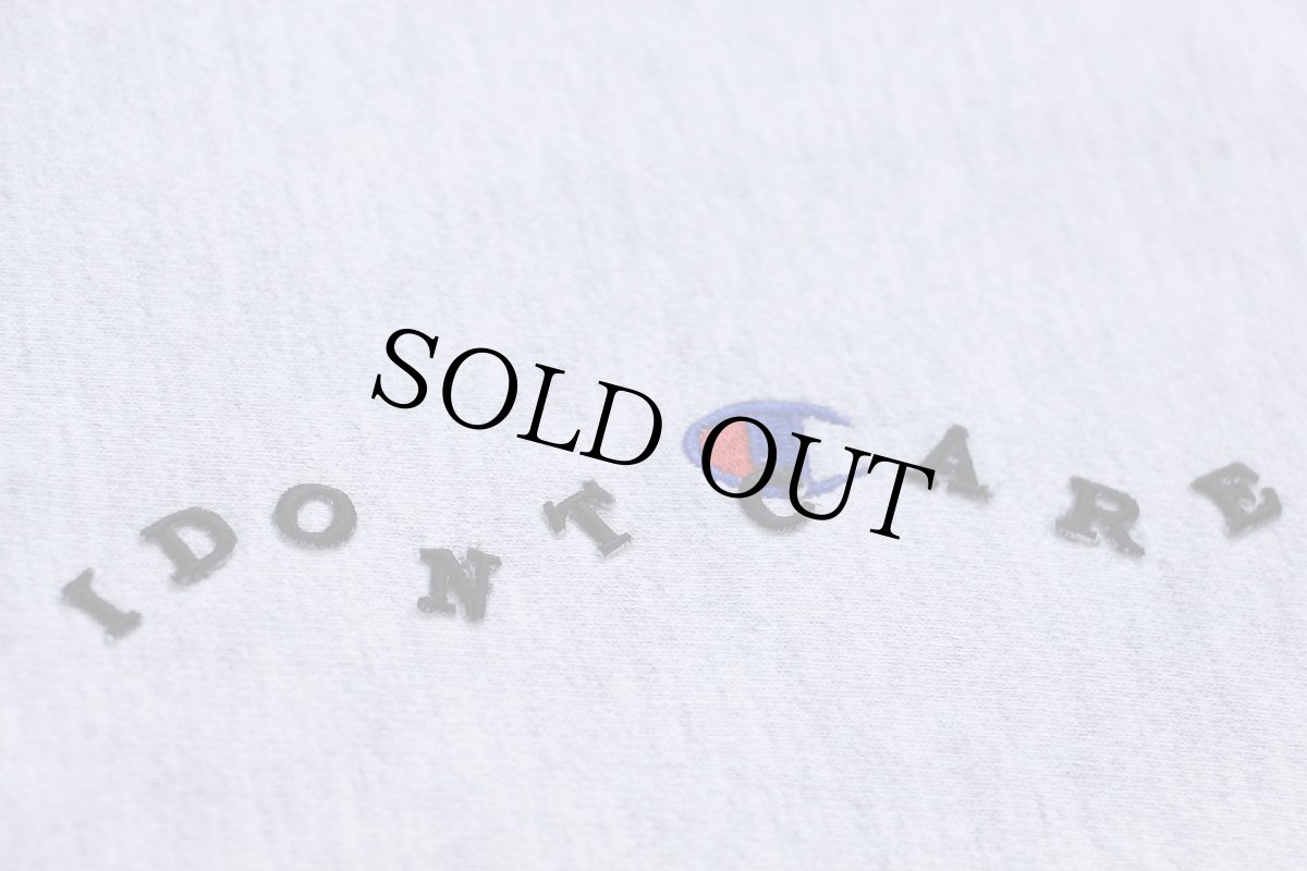 画像4: 00s Championチャンピオン I DONT CARE ワンポイント リバースウィーブ スウェット 杢グレー XL (4)