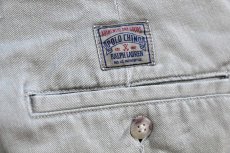 画像7: 90s USA製 ポロ ラルフローレン ツータック コットン チノパン カーキ W36 (7)