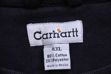 画像4: 00s carharttカーハート 無地 スウェット 黒 フェード 4XL★超特大 ブランク (4)