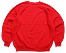 画像2: 80s USA製 Hanes 無地 スウェット 赤 XL★ブランク (2)